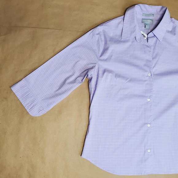 Old Navy Stretch Shirt Large Lavender - Picture 3 of 5